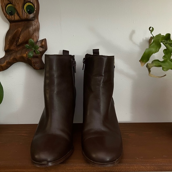 Aldo Brown Leather Ankle Boots - Picture 5 of 8